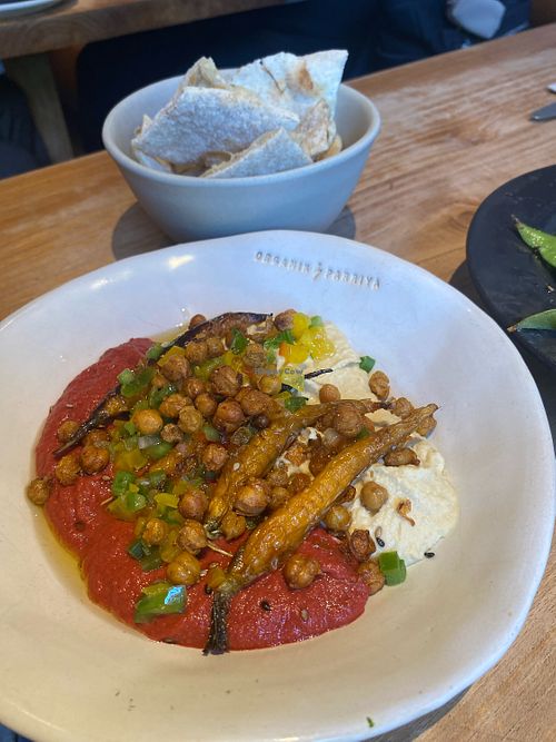 Beetroot hummus   at Lamucca de Plaza de España   in Madrid