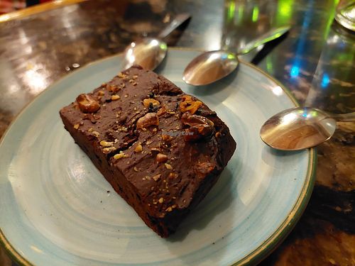Dessert / brownie at Café de Ratas in Madrid