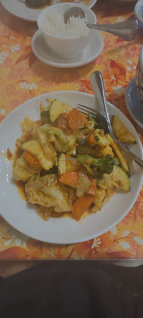 Basil stir fry at Thai Pudpong in West Vancouver