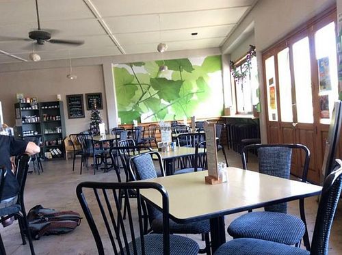 Light filled interior at Fine Fettle Cafe in Taupo