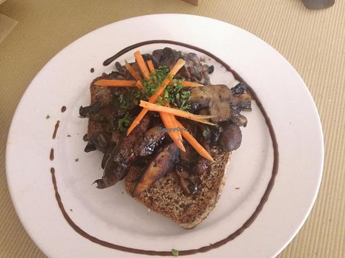 Mushrooms on toast at Fine Fettle Cafe in Taupo