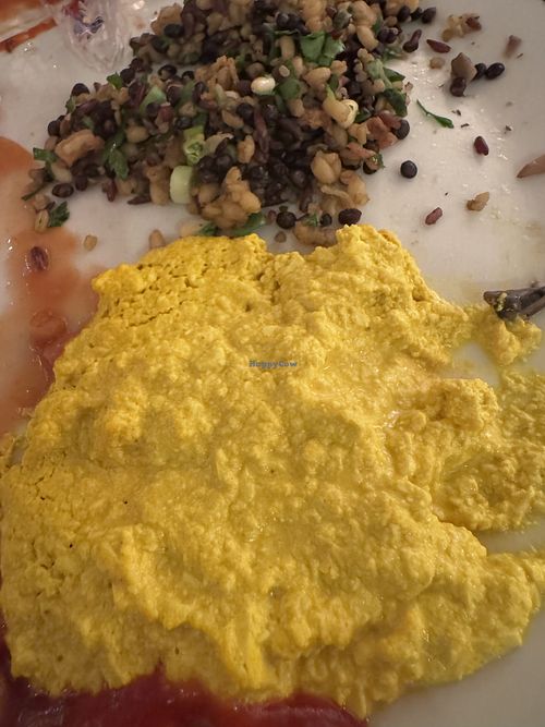 Tofu “scramble” 🤮  at LHR - The Curator - T3 in West London