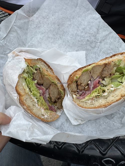 Steak sandwichh  at Rhea's Deli & Market in San Francisco