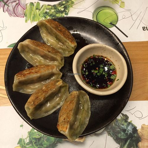 Yasai steamed gyoza at Wagamama - Spinningfields Square in Manchester
