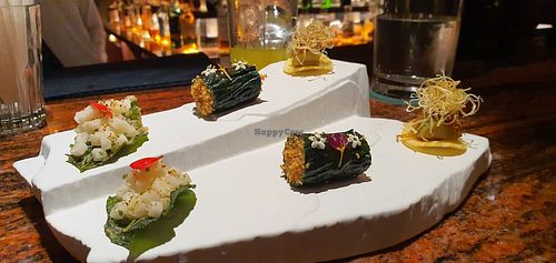 A starter at the bar at Apéritif Restaurant in Gianyar