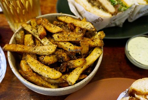 Fries w/herbs at Les Tontons Veg - Paradis in Paris