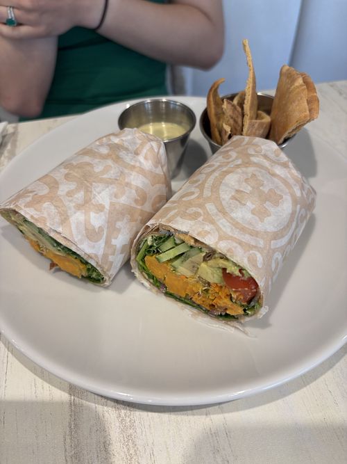 Cruchy veggie wrap  at Pura Vida - Bank of America Building Brickell Ave in Miami