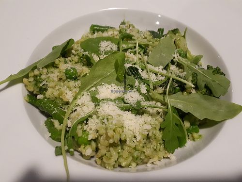 Pesto risotto with bulgur at Vega Heaven in Kosice