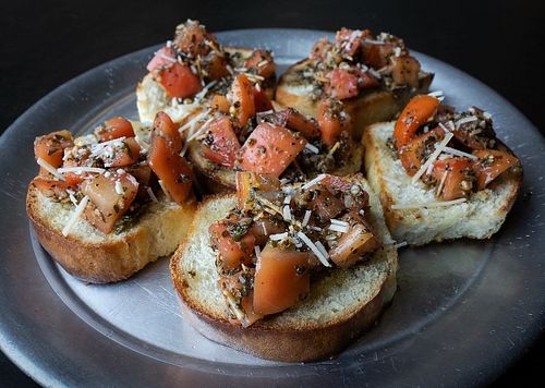 bruschetta, make vegan by removing cheese at Yia Yia's  in Lincoln