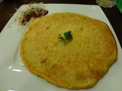 Yummy omelet at Govinda in Warsaw