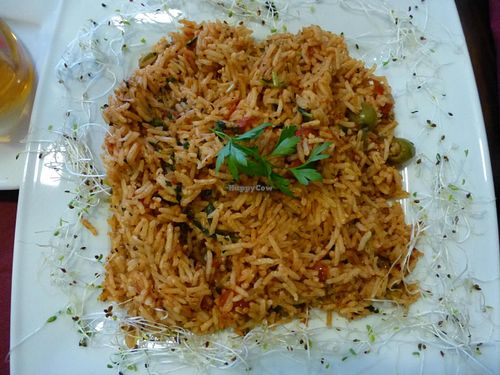 Risotto with tomatoes and basil: perfect at Govinda in Warsaw