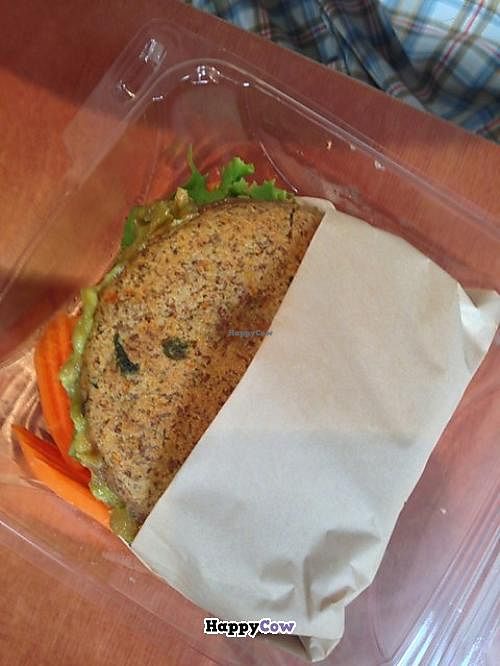 Home made gluten free raw bread and avocados in my sandwich. 
Very filling. Very good. at Dr. J's Vibrant Cafe in Los Angeles