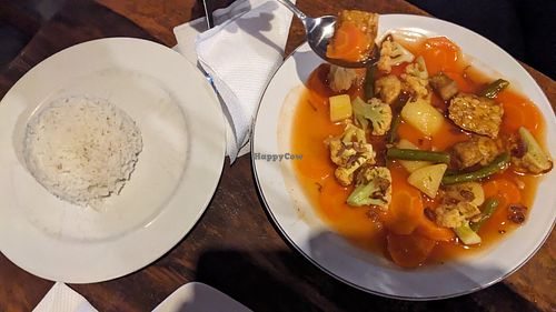 Vegetarian curry at Warung Flora in Kuta