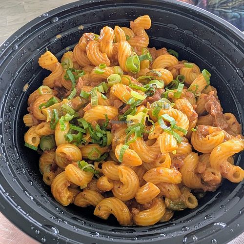 Dirty Mac bowl to go at Vital Creations Vegan Bistro in Seattle