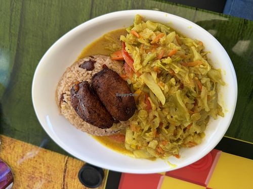 Cabbage curry  at Gud Vybz Jamaican Grill in Pensacola