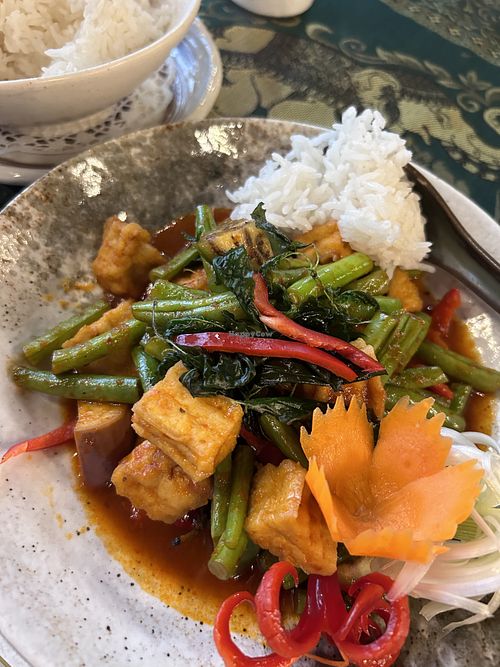 Tofu veg dish. Nice twig of place pepperr  at JAY by Sila Thai in Dusseldorf