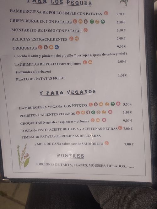 Vegan options  at El Cañizal  in Huelva