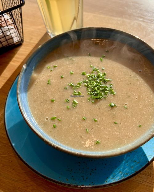 Brezel-Pilz- Suppe & Limo  at Café Poco in Speyer