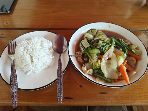 Cashew vegetables at Family Bakery in Nong Khiaw