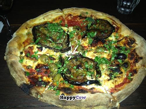 Awesome vegan pizza at Black Coffee Lyrics in Surfers Paradise