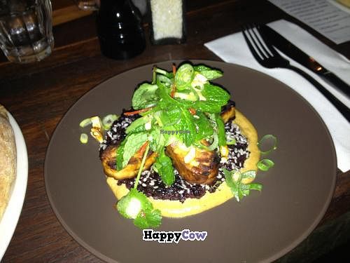 Awesome tempeh peanut dish at Black Coffee Lyrics in Surfers Paradise