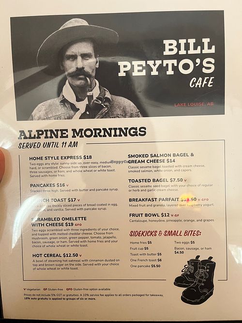  at Bill Peyto's Cafe in Lake Louise