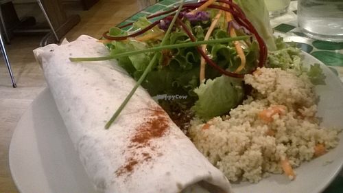 Wrap et taboulé at Greedy Guts in Caen