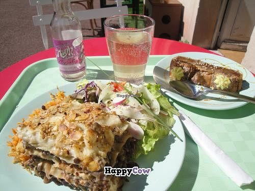 lasagnas & zucchini cake at Greedy Guts in Caen