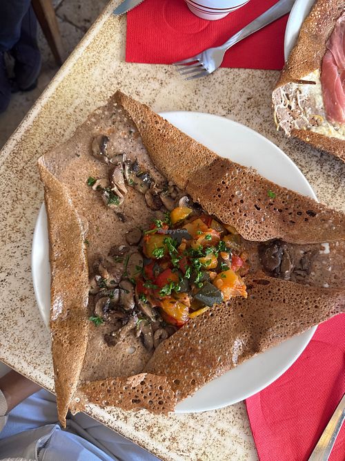 Ratatouille & champignon   at Crêperie Bretonne  in Saint-tropez