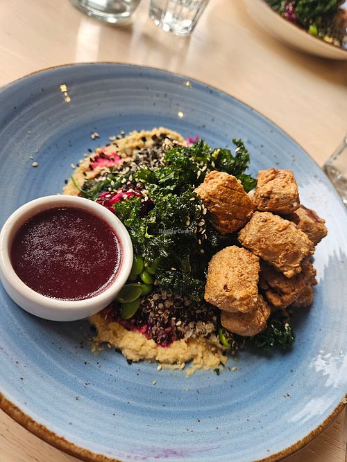 Buddha bowl plus tofu at The Jellyfish in Mapua