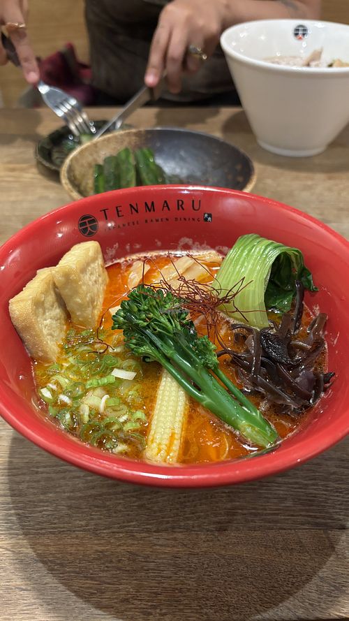 Vegan spicy ramen   at Tenmaru in London