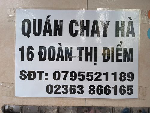 Address at Quán Chay Ha in Da Nang