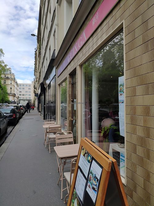 Seating outside at Guinga in Paris