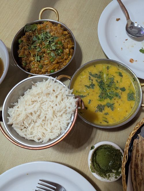 Baigan Bharta and Yellow Daal at Masala House in Concord