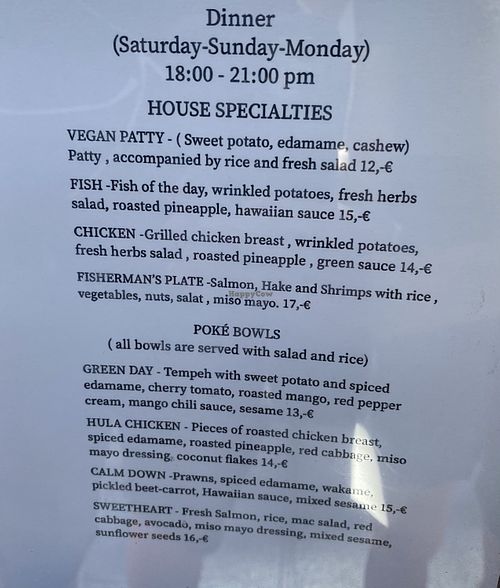 Dinner  at Mahalo in Tenerife