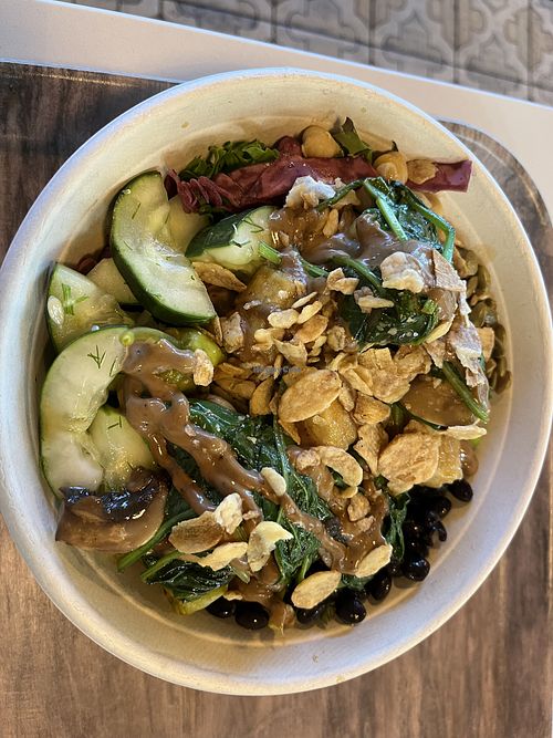 Build your own salad with tofu for $6 extra.  at Honest Greens in Myrtle Beach