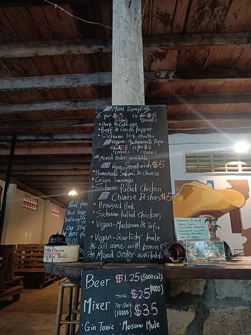 Menu at Macondo Guesthouse & Dumplings in Koh Rong