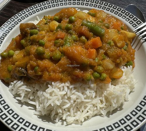 Rice with vegetables Nepalese dish  at Sabor do Nepal in Lisbon