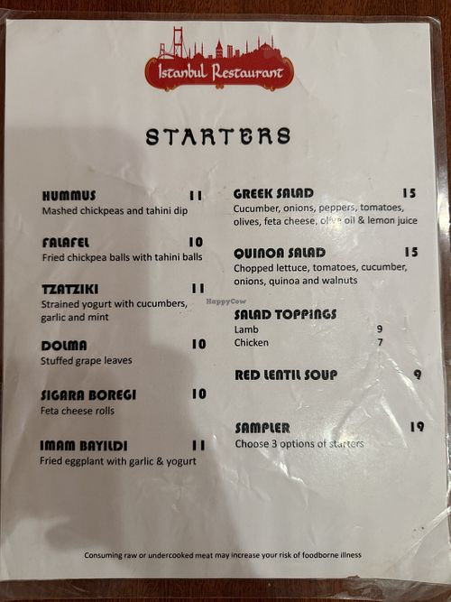 Starters  at Istanbul Restaurant in San Juan