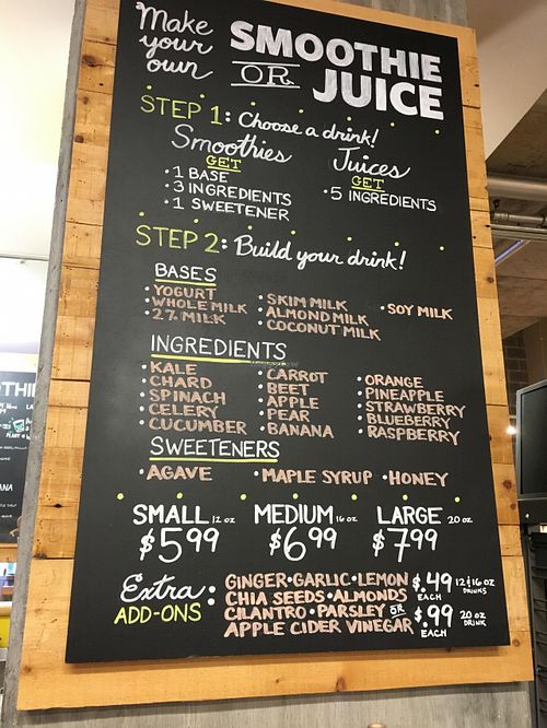 Coffee bar- juices! at Dawson's Market in Rockville
