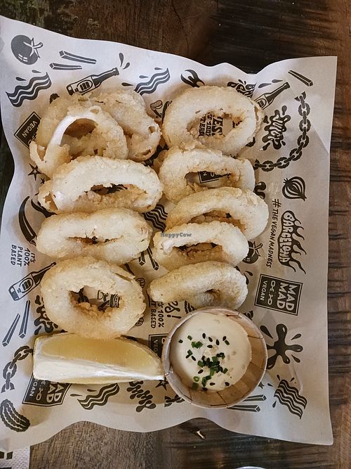 Vegan calamari at Mad Mad Vegan - Barcelona in Barcelona