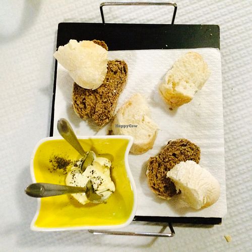 Bread and vegan bitter at Shanti Cafe in Coimbra