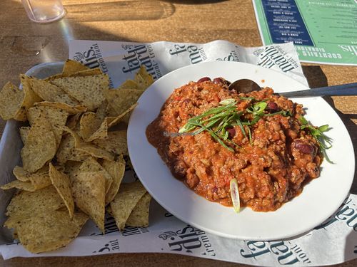 vegan chili  at Fat Mardi's in Mont-tremblant