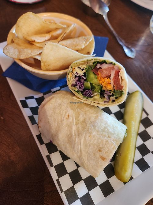 Vegan hummus wrap at HodgePodge in Lunenburg