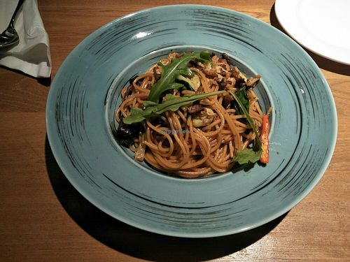 Cauliflower, olive oil & basl spaghetti at Green Vege Cafe in Shanghai