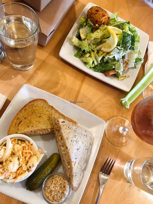 Reuben and crab cake salad at Great Sage in Clarksville