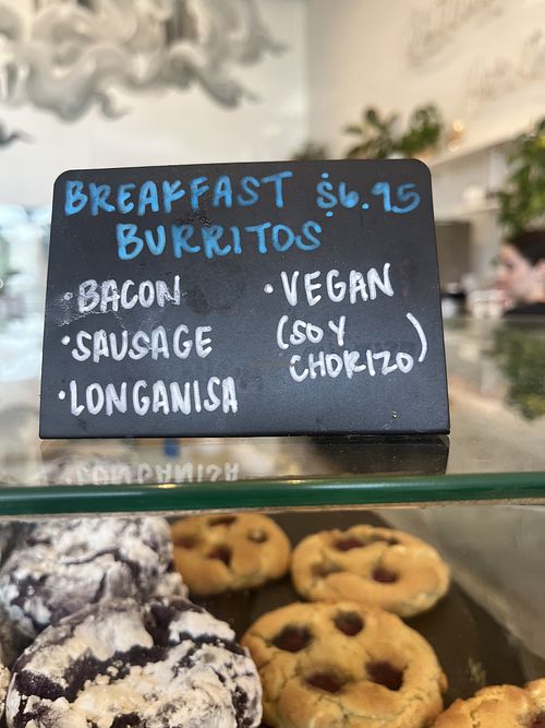 Breakfast burrito 9 May 2025  at 18 Grams Coffee Roasters in Sacramento