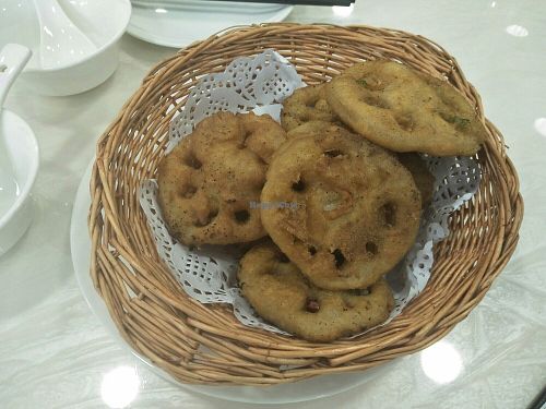 Stuffed lotus root. at Huì Yuán Sù Shí Fāng 慧缘素食坊 Lotus Vegan in Shanghai