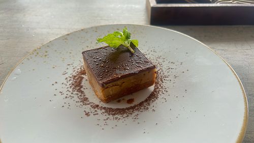 biscoff caramel peanut butter cake  at Mana Anu Cafe in Gili Trawangan