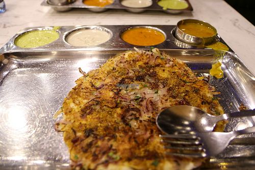 onion dosa at Sree Saravana's Vegetarian Restaurant in Muscat